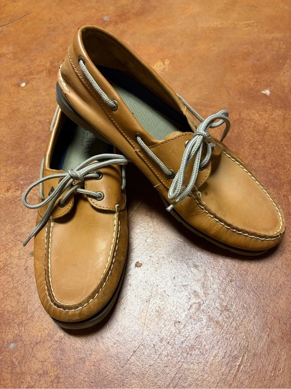 Sperry Men’s Tan Leather 2-Eye Boat Shoes